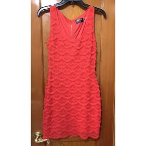 Guess Maria Dress Red Sleeveless Fringe Boho Size 2 NEW NWT